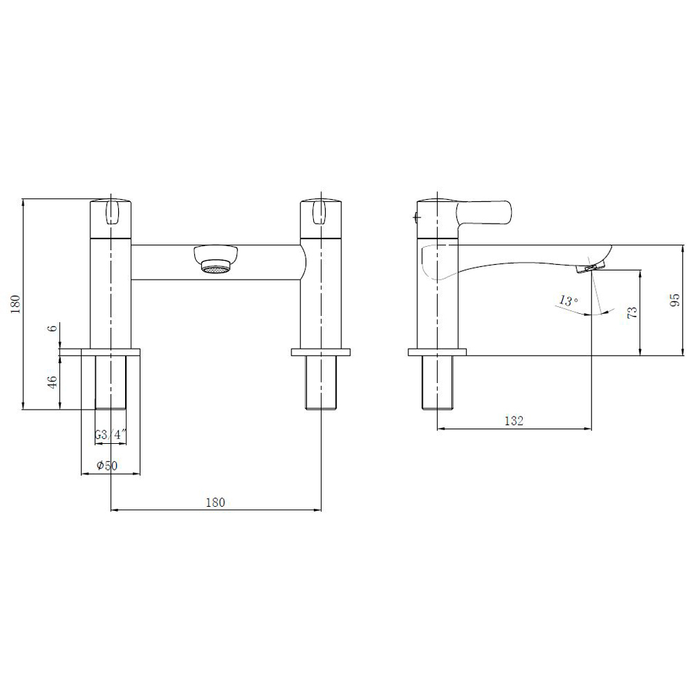 Lismore Bath Filler Tap - Highlife Bathrooms - Chrome - 15021