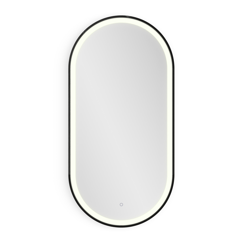 Origins Living Lomax Capsule 50 Black Illuminated Bathroom Mirror