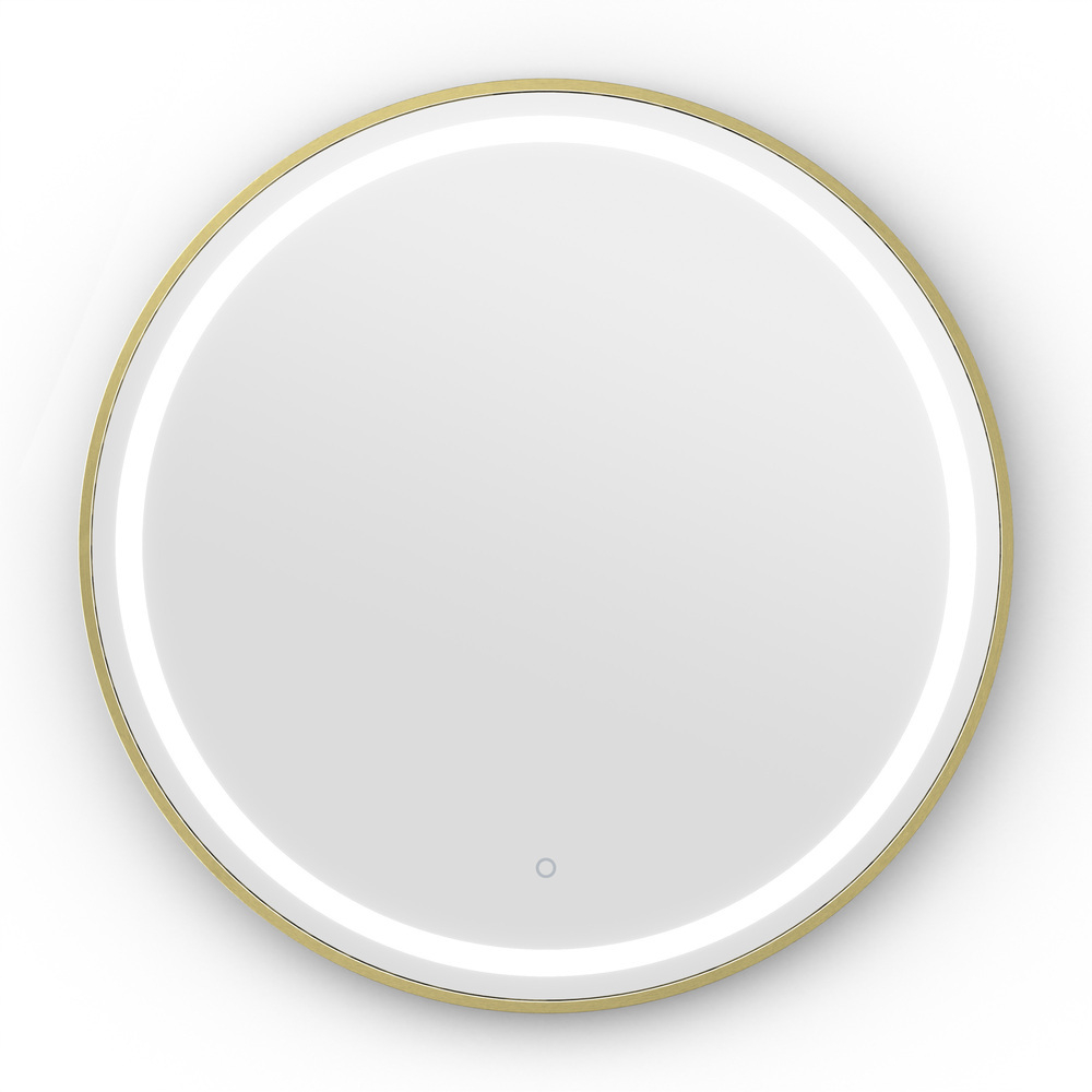 Origins Living Lomax Round Brushed Brass Illuminated Bathroom Mirror