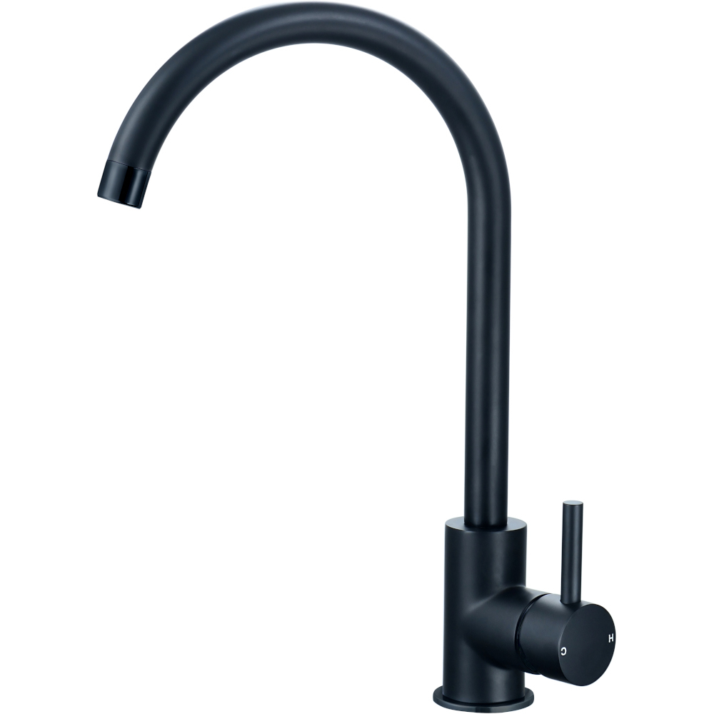 Merthyr Black Single Lever Kitchen Mixer Tap