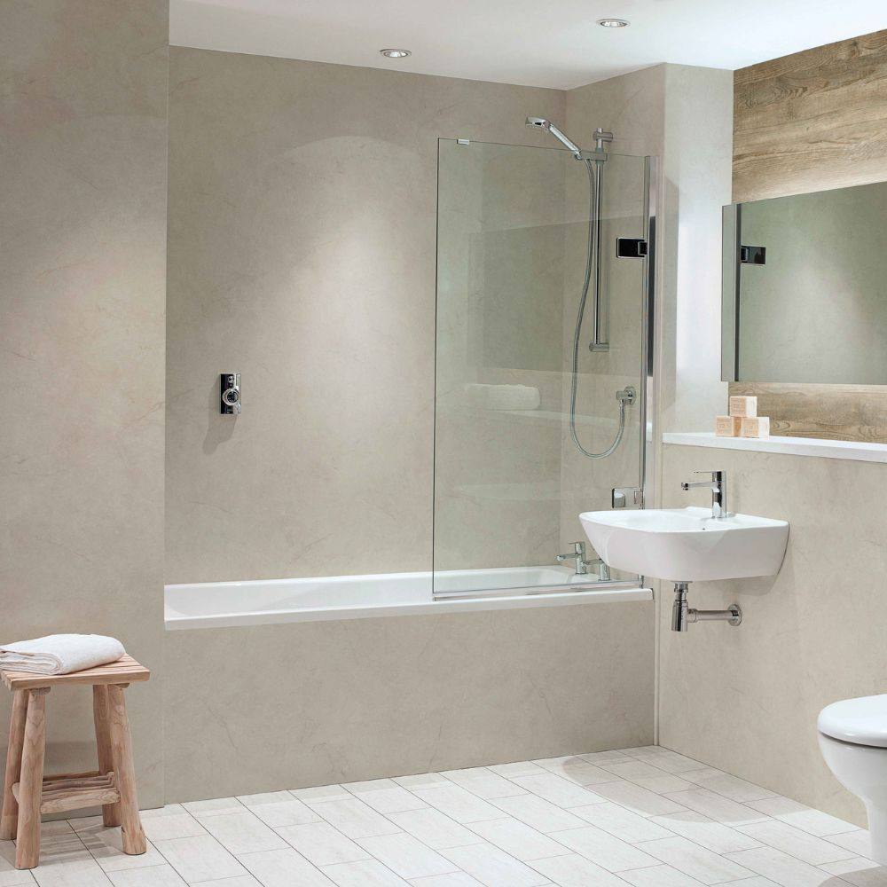 Nuance Alabaster Quarry Waterproof Shower Panel from Bushboard