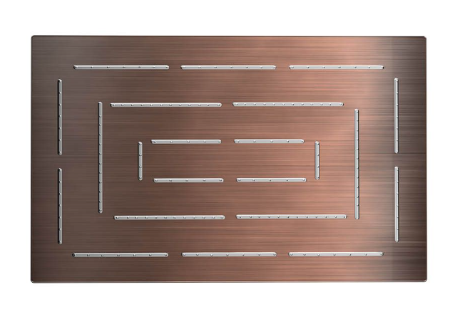 Jaquar Maze 190x295MM Antique Copper Rectangular Over Head Shower 