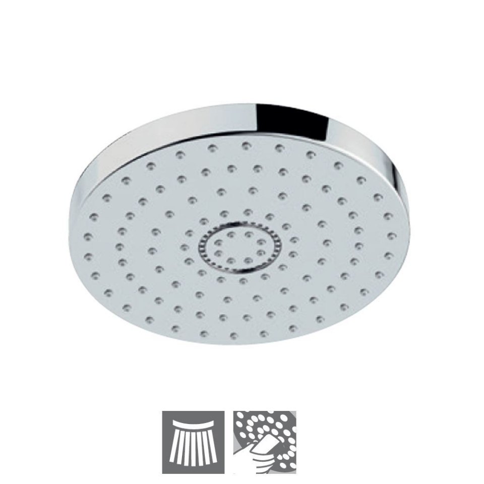 Jaquar 180MM Round Shape Chrome Single Flow Overhead Shower With Air Effect