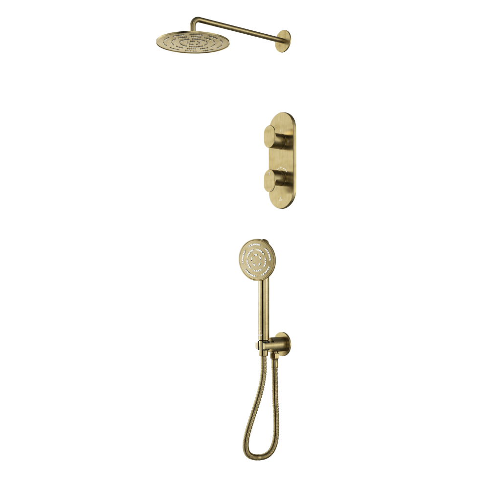 Jaquar Opal Prime Range Complete Shower Package With 2 Way Thermostatic Diverter In Antique Bronze