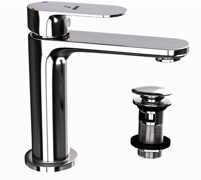 Jaquar Opal Prime Black Chrome Mono Basin Mixer Tap 