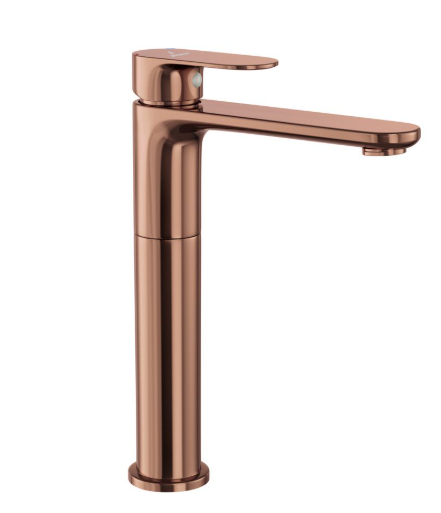 Jaquar Opal Prime Blush Gold PVD Tall Mono Basin Mixer Tap 