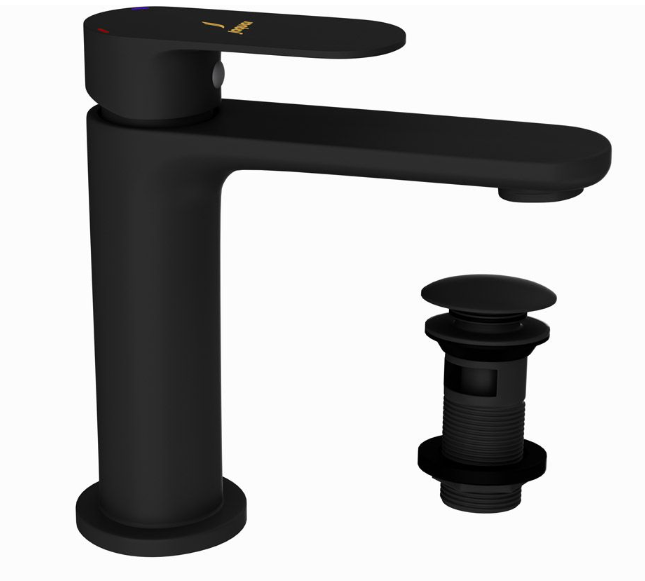 Jaquar Opal Prime Matt Black Basin Mixer Tap 