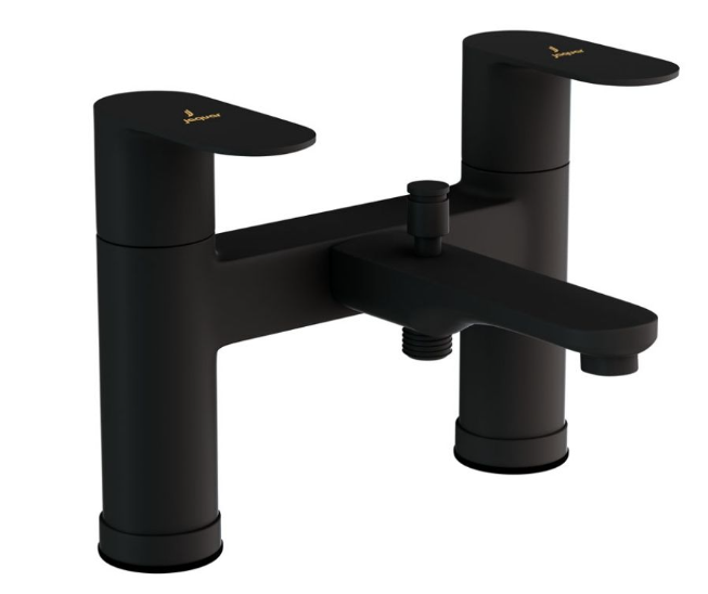 Jaquar Opal Prime Black Matt 2 Hole H Type Bath And Shower Mixer