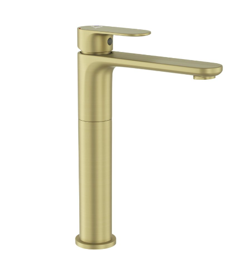 Jaquar Opal Prime Matt Brass Tall Mono Basin Mixer Tap