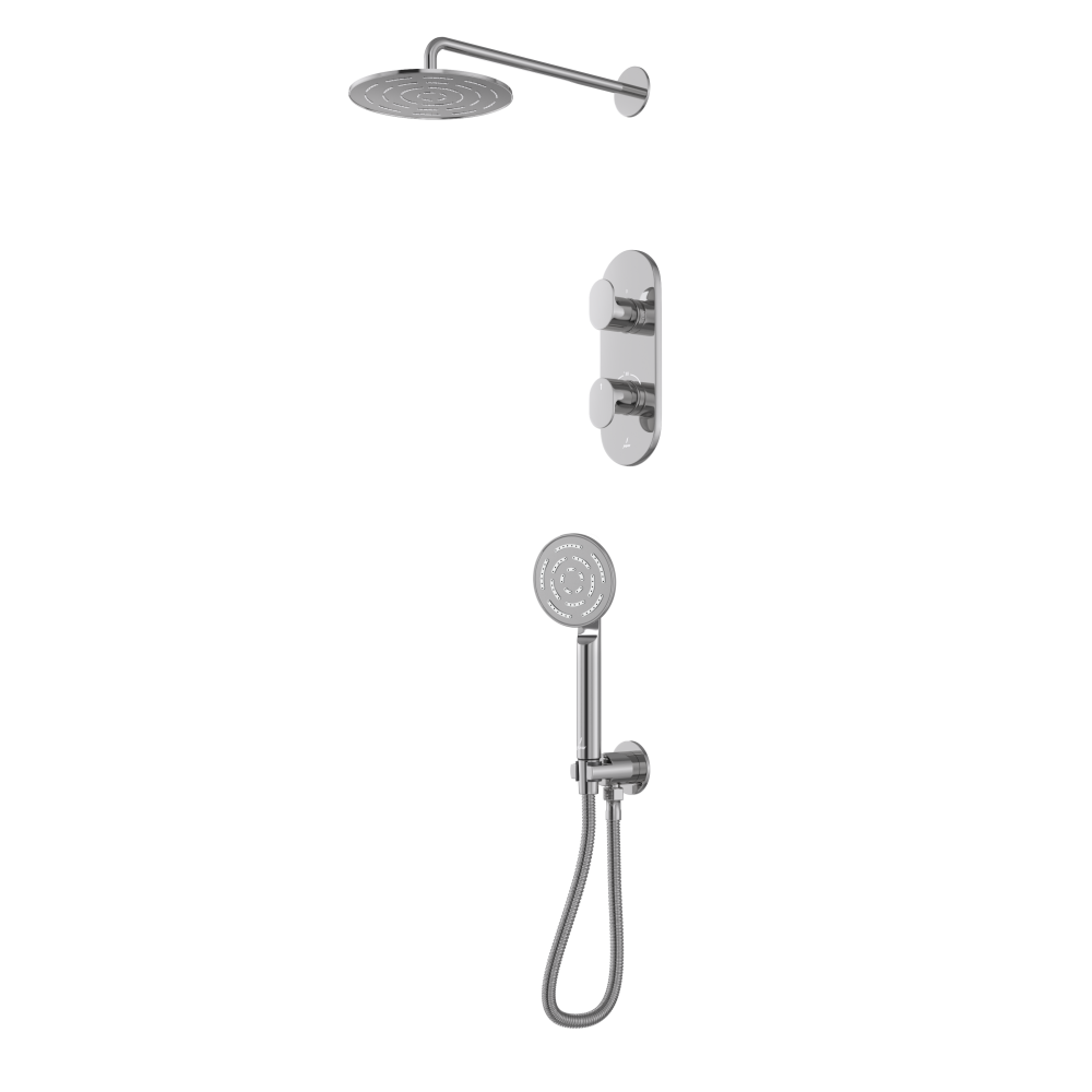 Jaquar Opal Prime Round Shower Kit 2 Outlet Fixed Head & Hand Set in Chrome