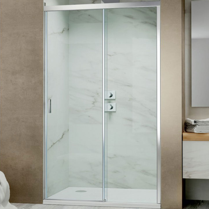 Jaquar Optima 1200mm Chrome Recessed Sliding Shower Door Enclosure