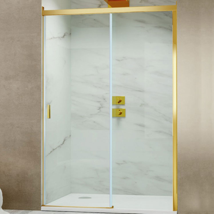 Jaquar Optima 1200mm Gold Recessed Sliding Shower Door Enclosure