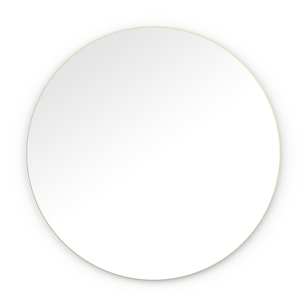 Origins Living Oslo Round 100 Brushed Brass Mirror