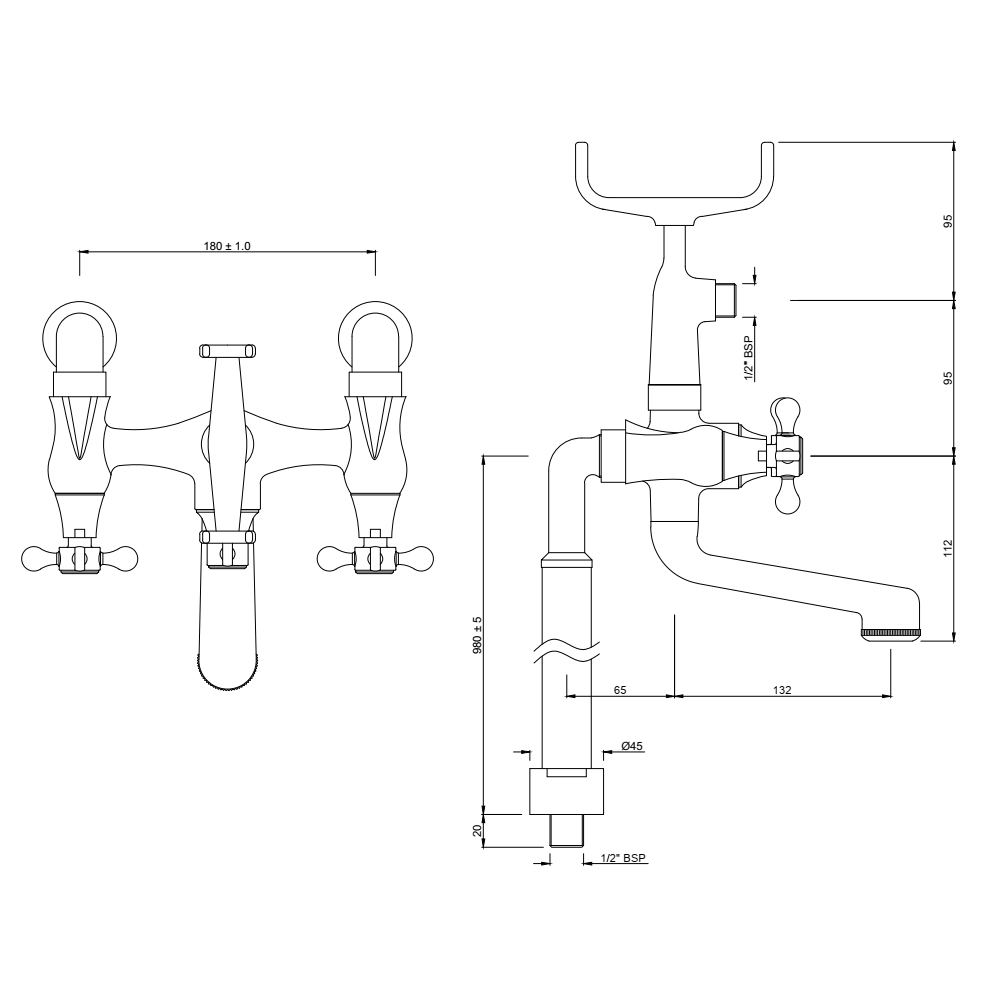 Jaquar Queens Prime Freestanding Bath Bath Shower Mixer Tap With Stand ...