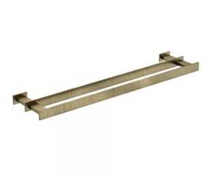 Artize Quadra 600mm Long Antique Bronze Twin Towel Rail   