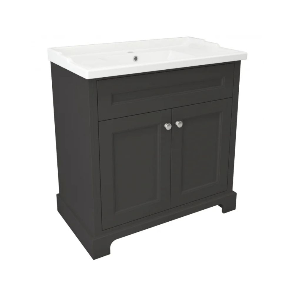 RAK Washington 600mm Traditional Vanity Unit in Black, RAKWBU80504