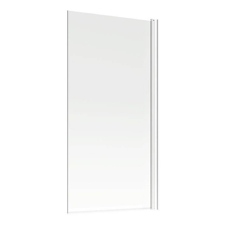 Single Chrome 1400mm Square Bath Screen