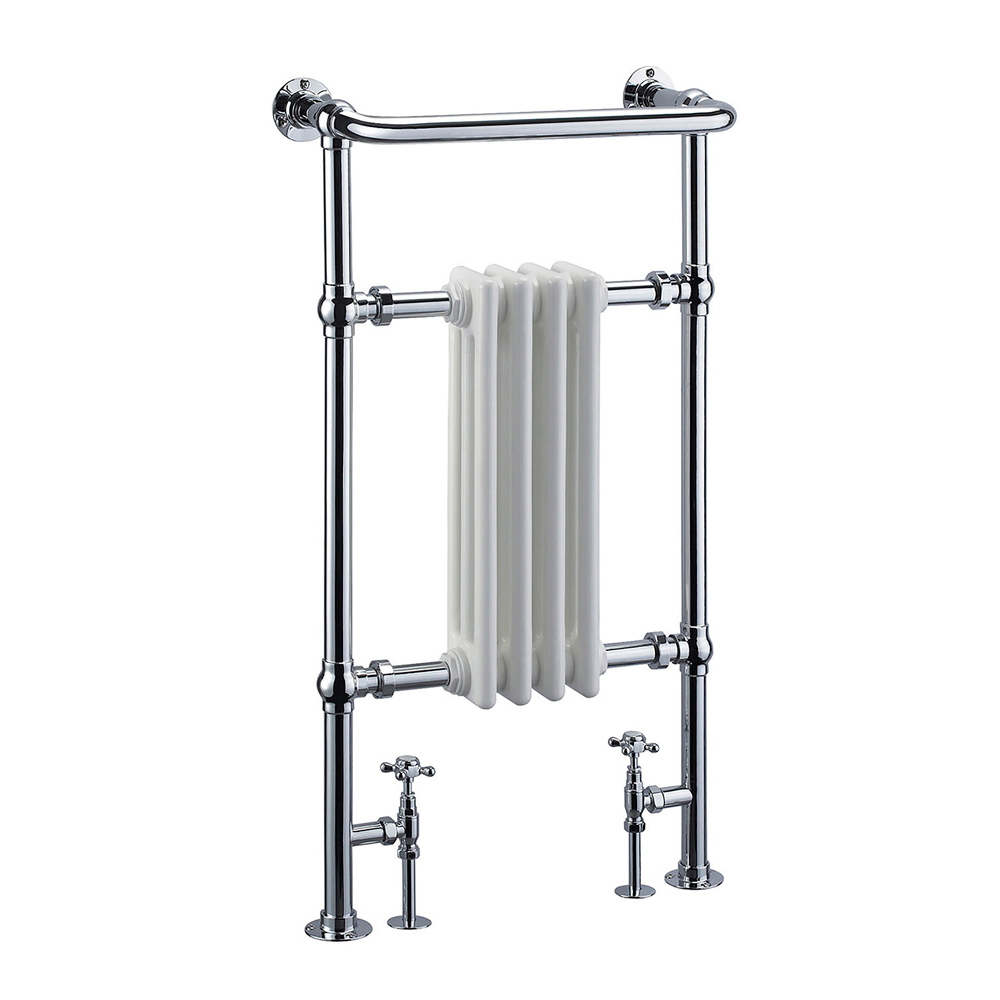 Radley Traditional Towel Radiator, 493 x 963, Chrome & White, Holborn London 1855