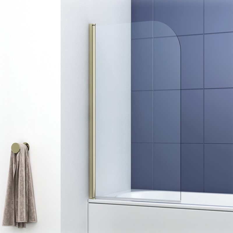 Synergy Ralus 6 Radius Brass Bath Shower Screen