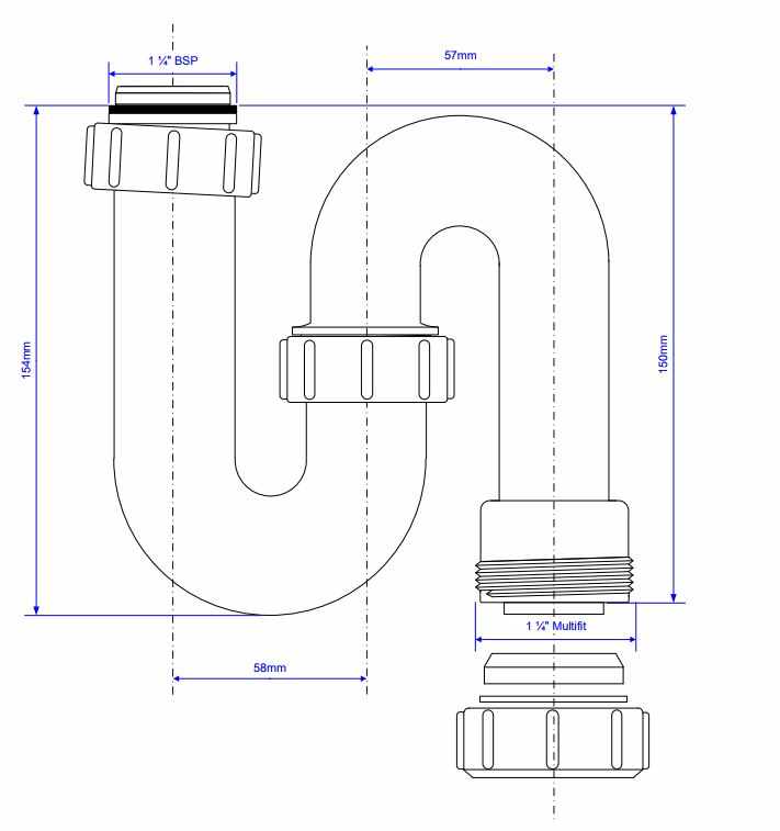 McAlpine SB10 Tubular Swivel 'S' Trap 1 1/4