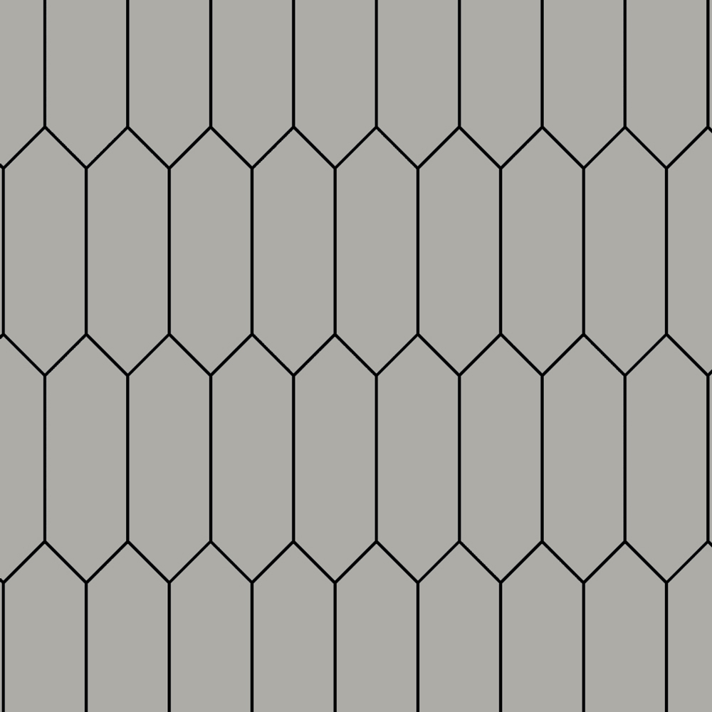 SplashBax Shower Panel Elongated Hexagon Cloudy Grey