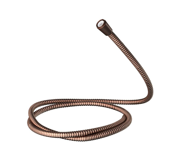 Jaquar Flexible 8MM Dia & 1.5M Long Antique Copper Plated Metal Hose With Nuts  