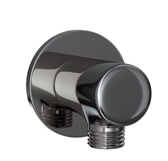 Jaquar Black Chrome Round Wall Outlet 