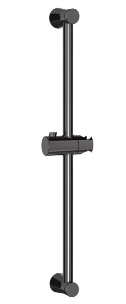 Jaquar Black Chrome 24mm Dia & 600MM Long Round Shape With Hand Shower Holder Slide Rail 