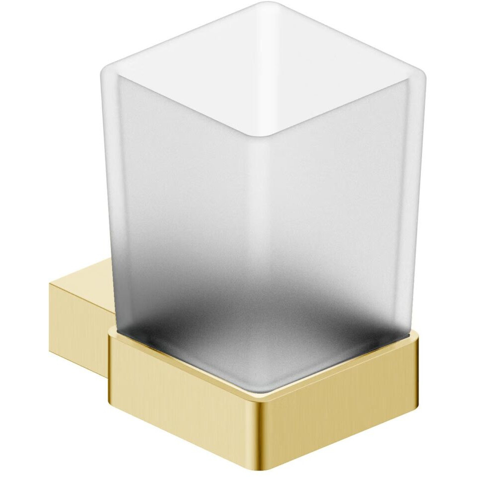 Scudo Roma Brushed Brass Tumbler Holder