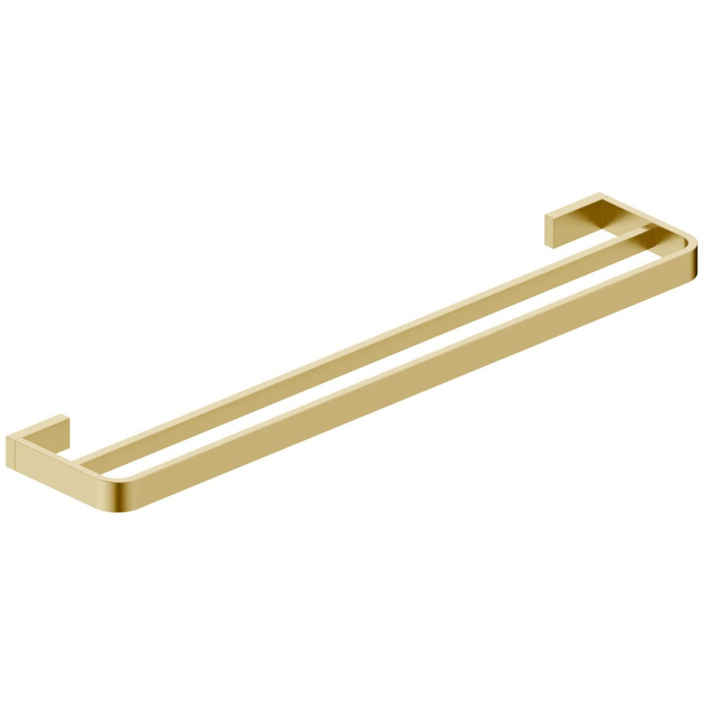 Scudo Roma Brushed Brass Double Towel Rail