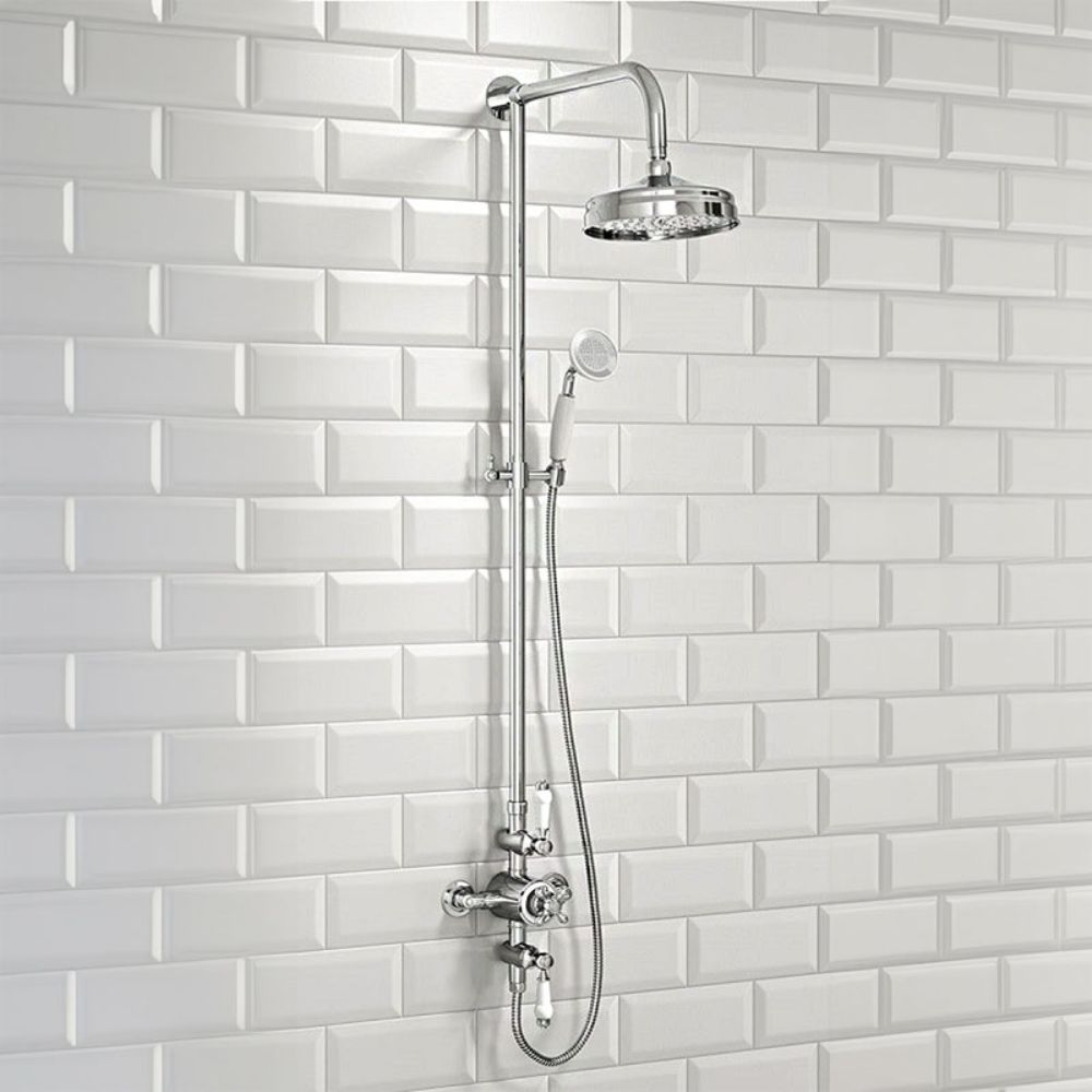 Scudo York Traditional Dual Head Thermostatic Shower Valve