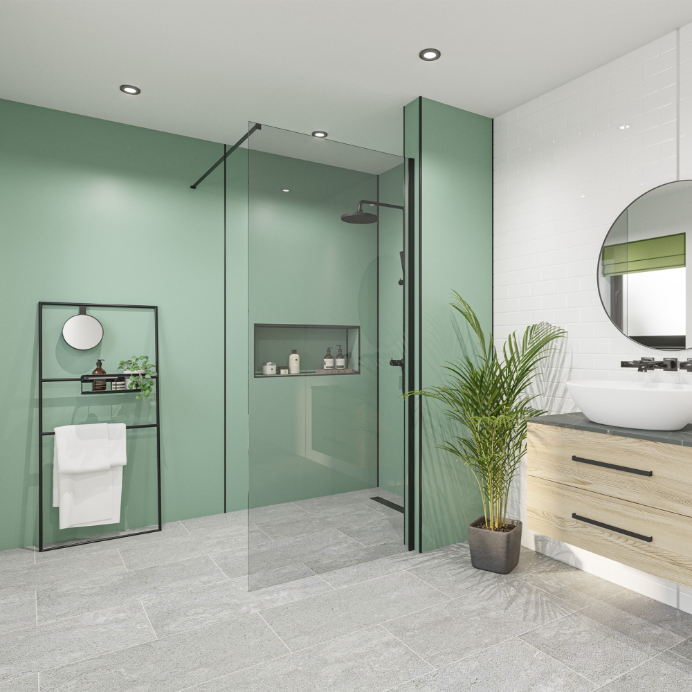 Wetwall Alloy Seafoam Green Shower Panel