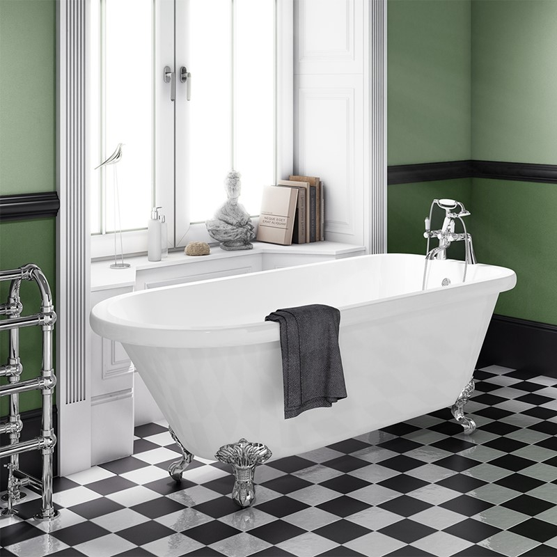 Synergy Cambridge 1470mm Traditional Freestanding Bath