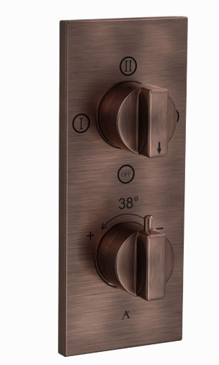 Artize Concealed Thermostatic Shower Valve With 4 way Diverter In  Antique Copper