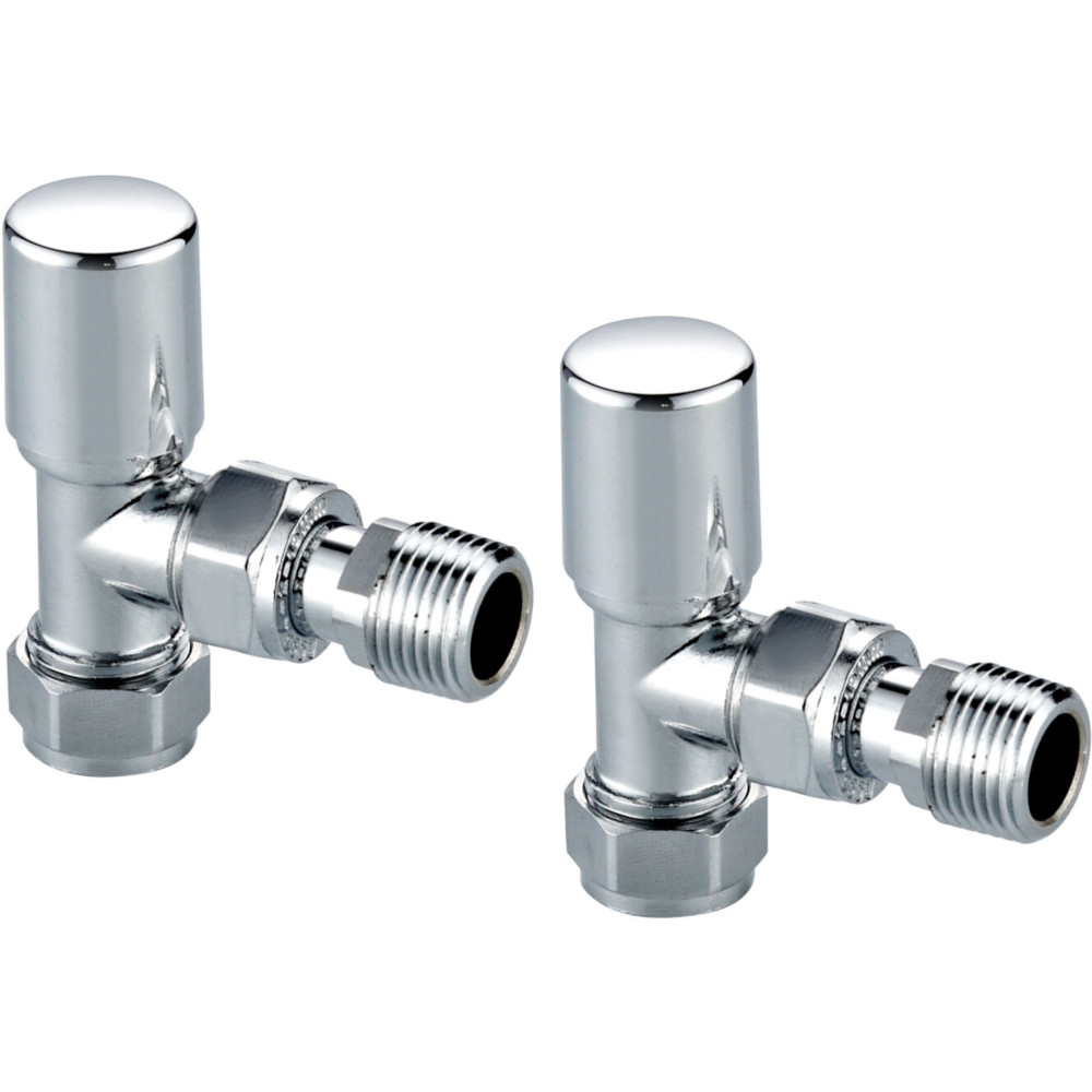 Scudo Chrome Angled Radiator Valves