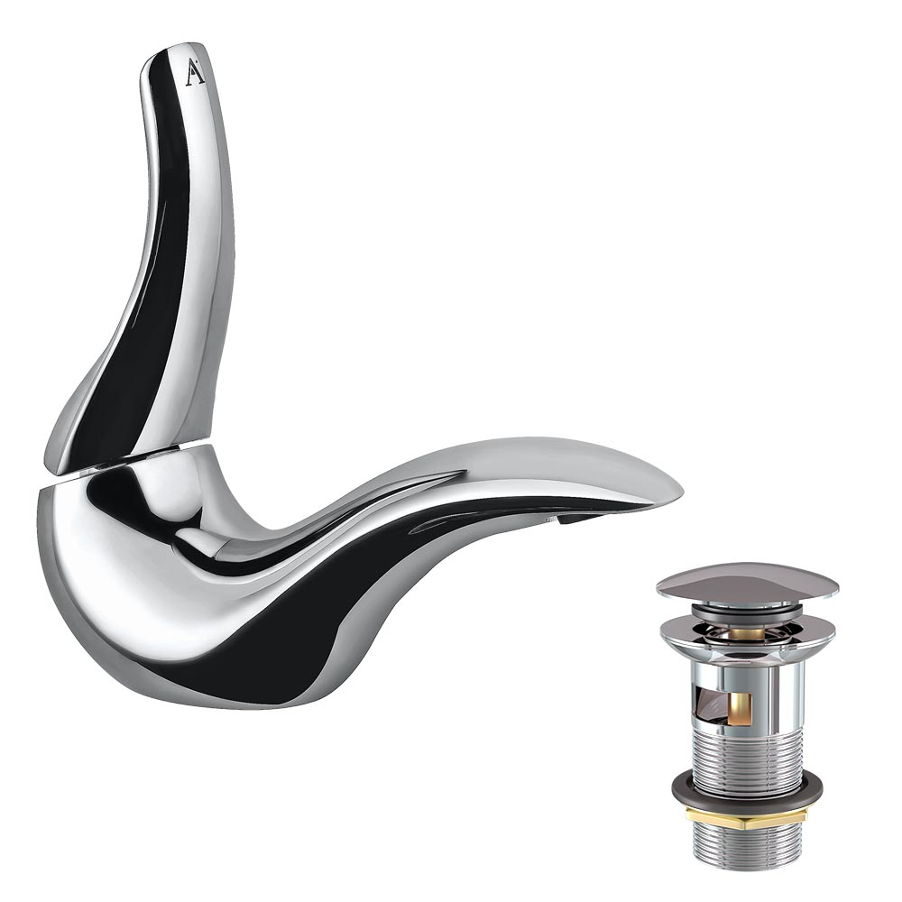 Artize Tailwater Single Lever Basin Tap With Click Clack Waste In Chrome