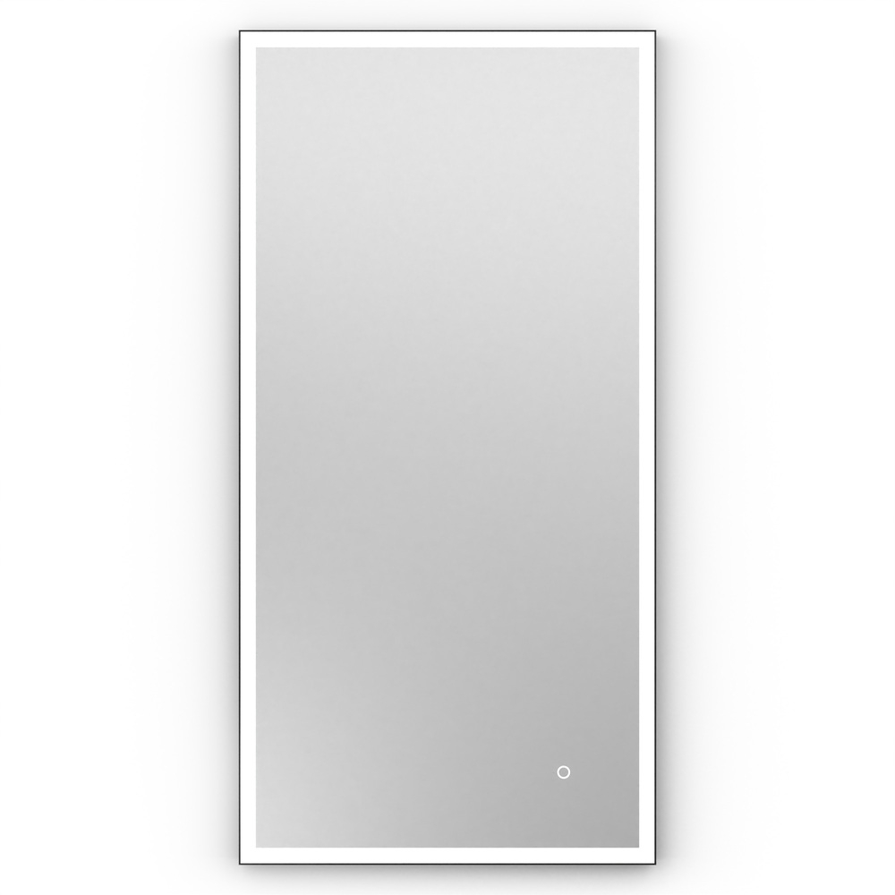 Origins Living Tate 50 Black Rectangular Illuminated Bathroom Mirror