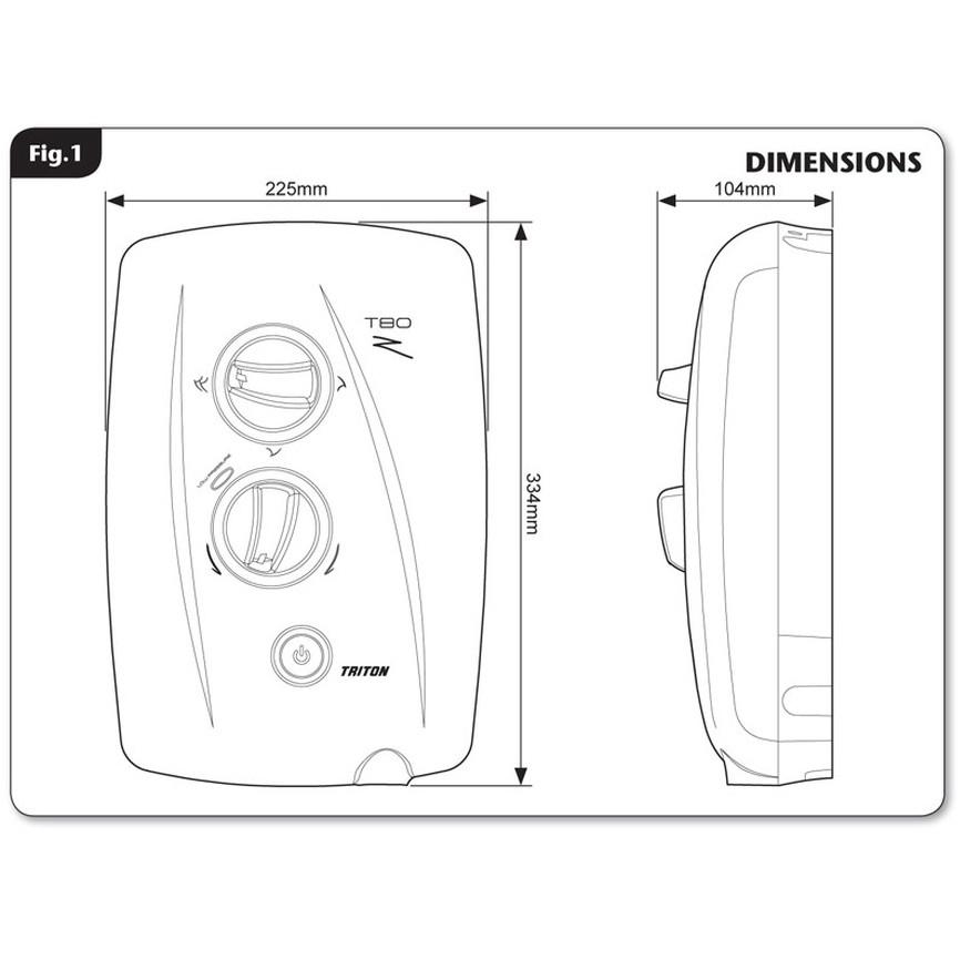 Triton 10 5kw Electric Shower White