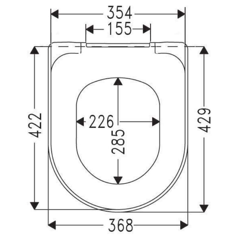 Villeroy & Boch O.novo Toilet Seat Soft Close - 9M38S101