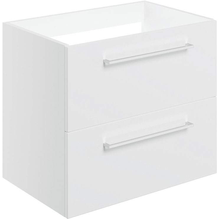 Vouille 590mm White Gloss Wall Hung 2 Drawer Vanity Unit (No Top)