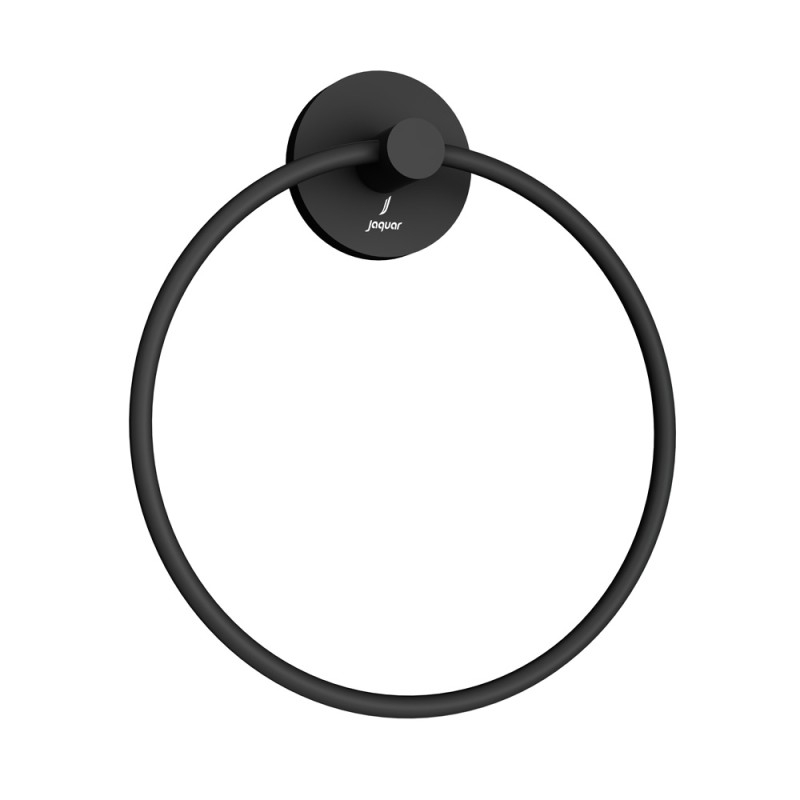 Jaquar Continental Black Matt Round Towel Ring   