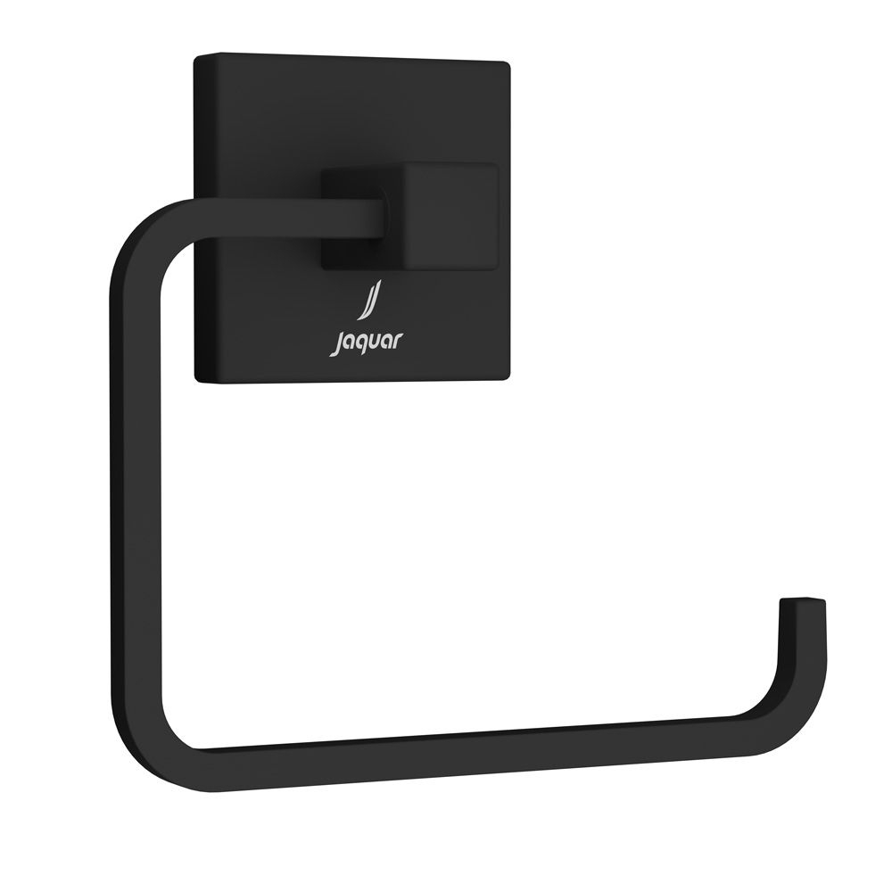 Jaquar Kubix Prime Matt Black Square Toilet Roll Holder  