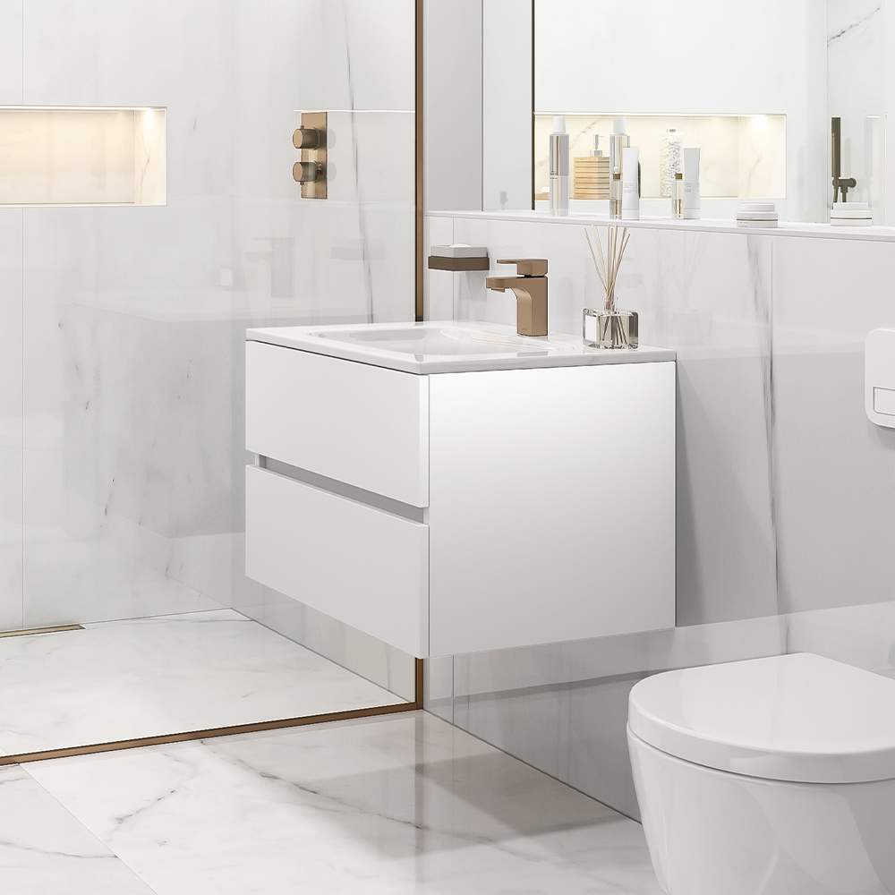 Villeroy & Boch Arto 600mm 2 Drawer Bathroom Vanity Unit And Basin ...