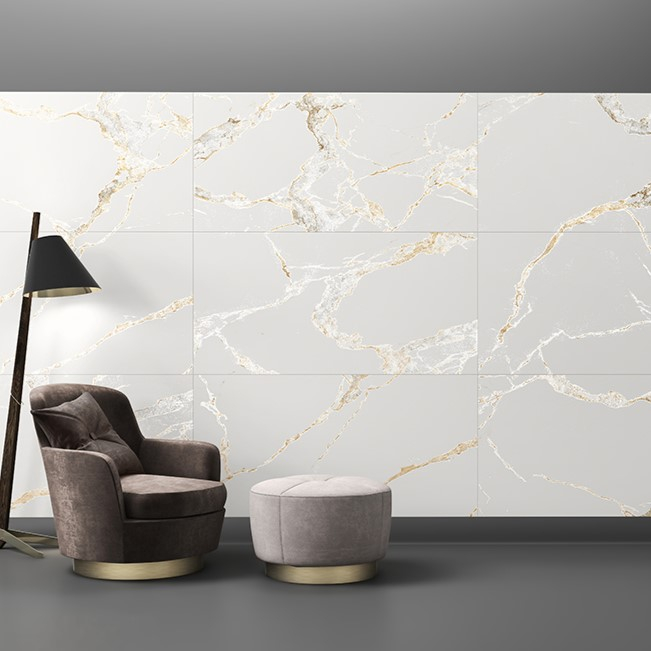 Athens Gold Matt Carving 600 x 1200 Porcelain Floor & Wall Tiles - 1.44m2