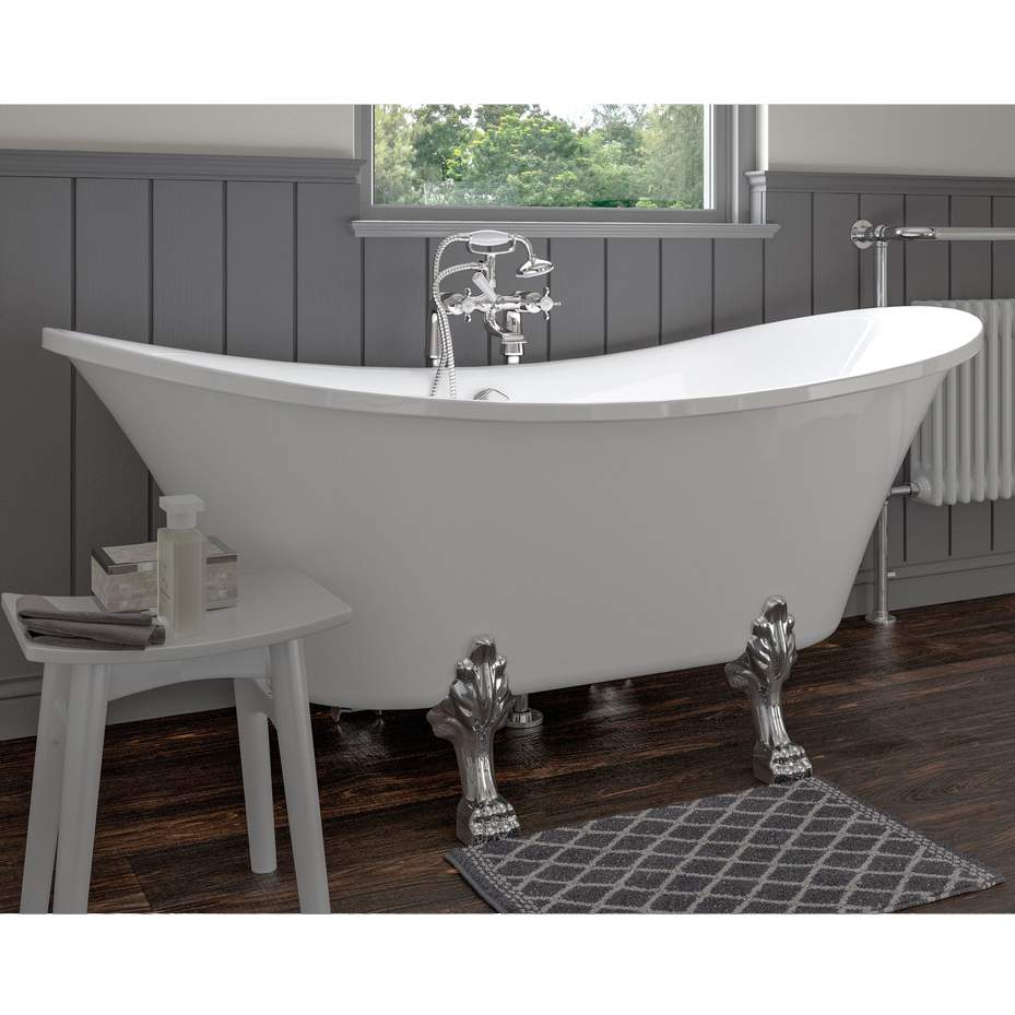 Harrogate 1760x710x775mm Freestanding Bath with Bath Feet