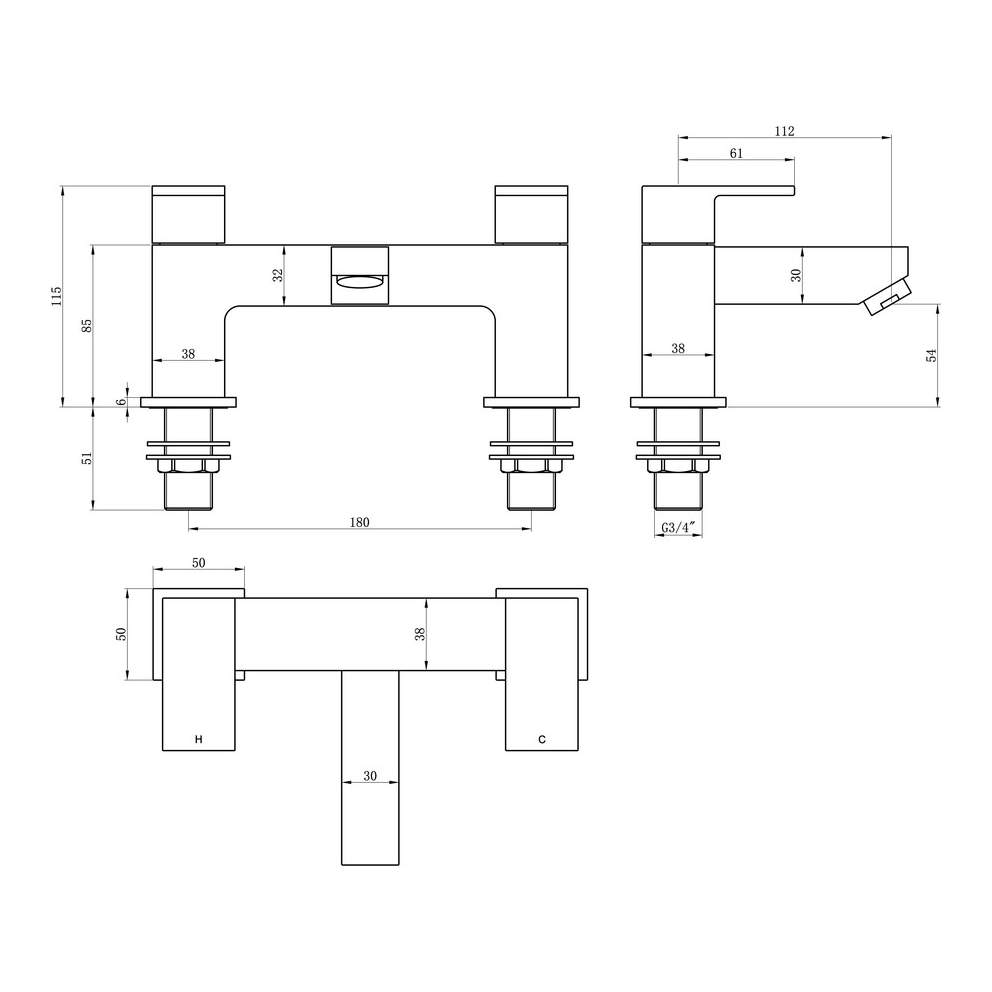 Havanna Bath Filler (RDBS105774)