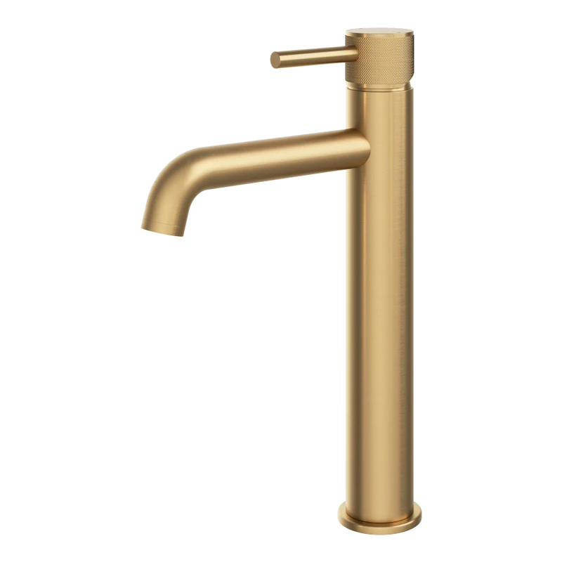 Abacus Iso Pro Tall Mono Basin Mixer - Brushed Brass