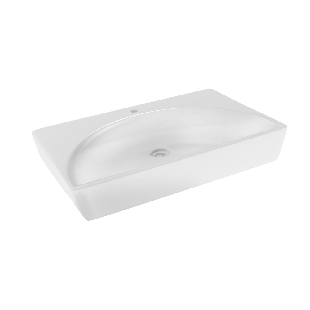 Artize Confluence 800x520MM White Wall Hung Basin With Fixing Accessories 