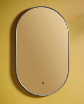 Scudo Aubrey LED Mirror Gun Metal 500 x 800mm