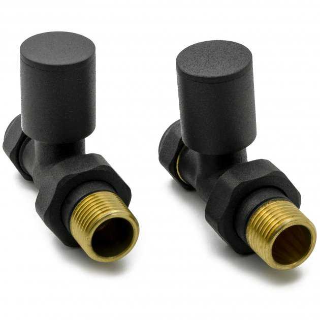 Reina Portland Straight Radiator Valves - Anthracite - VLV-PRT/SA